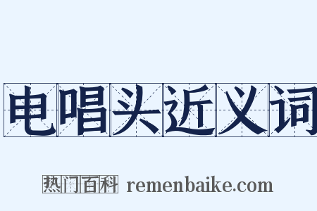 电唱头近义词是什么意思的图片